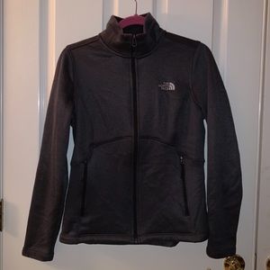 Dark Gray North Face zip-up jacket